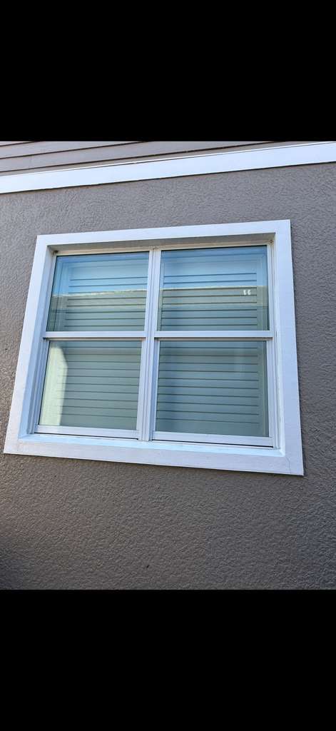 After: clean window trim